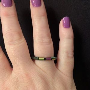 Hand Made Rainbow Hematite Ring